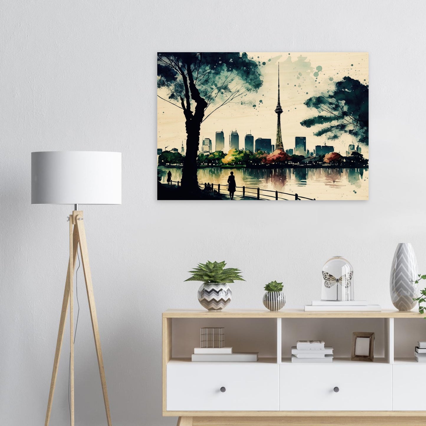 Ruhiges Tokyo, Holzdruck - Stiersbeste