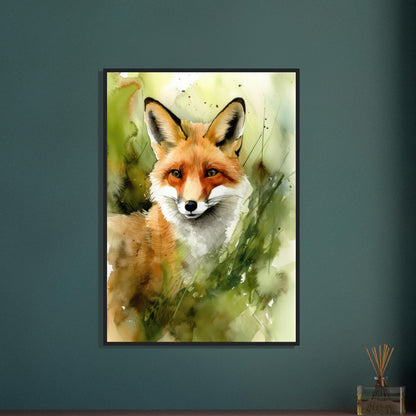 In den Augen des Fuchses, Poster mit Holzrahmen - Stiersbeste