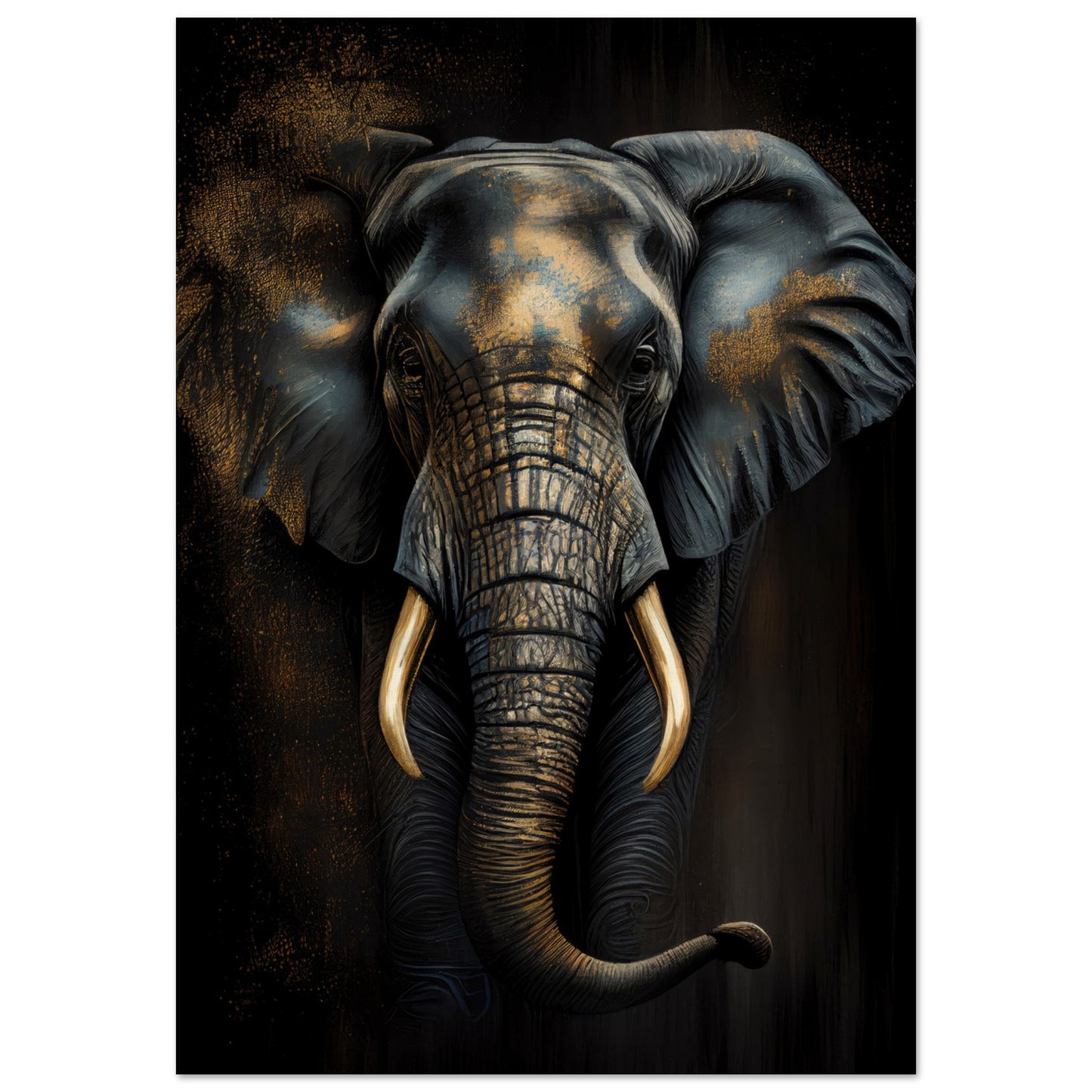 Der glanzvolle Elefant, Holzdruck - Stiersbeste