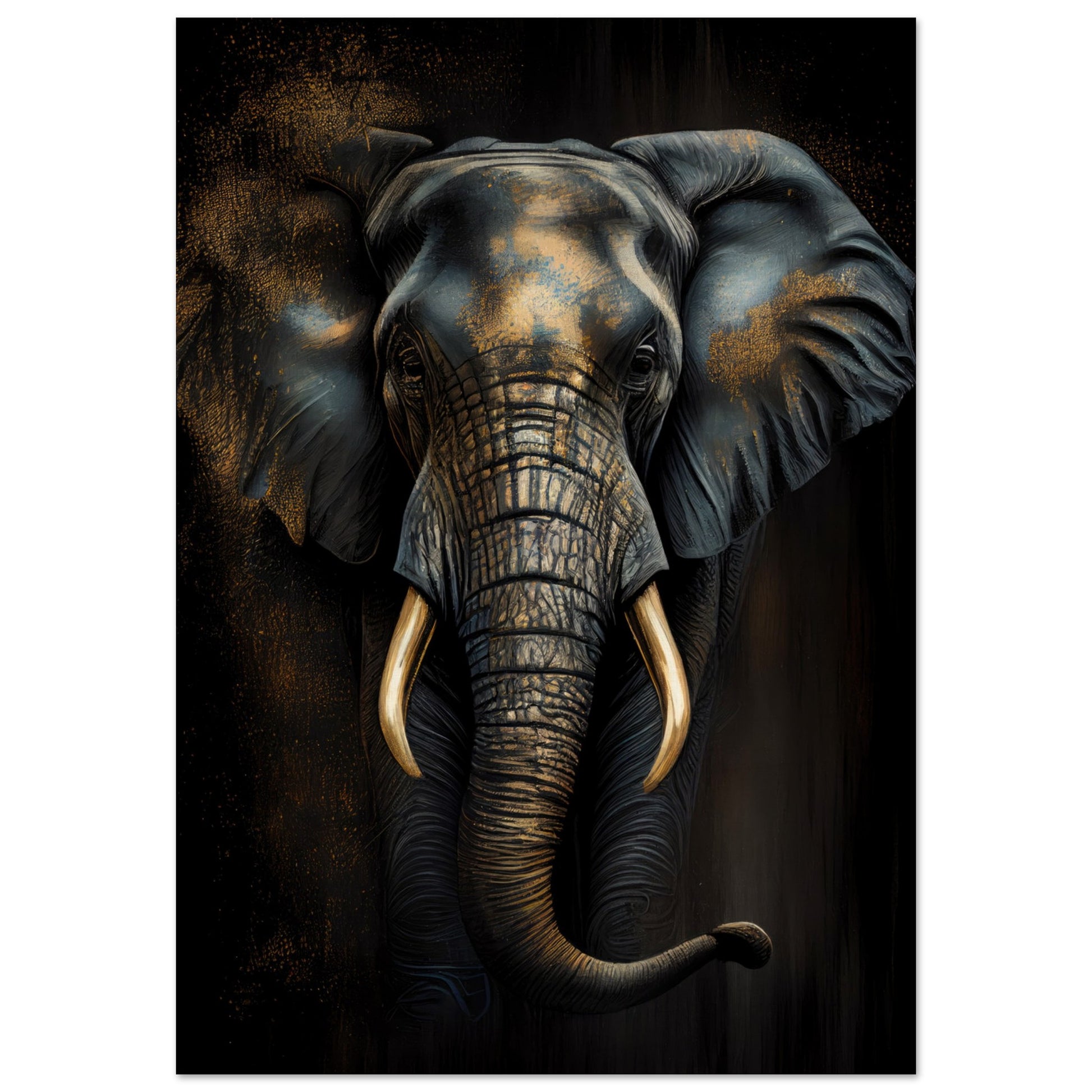 Der glanzvolle Elefant, Holzdruck - Stiersbeste