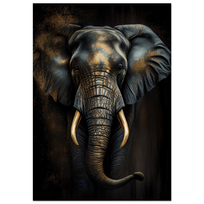 Der glanzvolle Elefant, Holzdruck - Stiersbeste