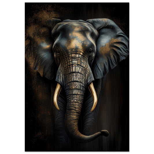 Der glanzvolle Elefant, Holzdruck - Stiersbeste