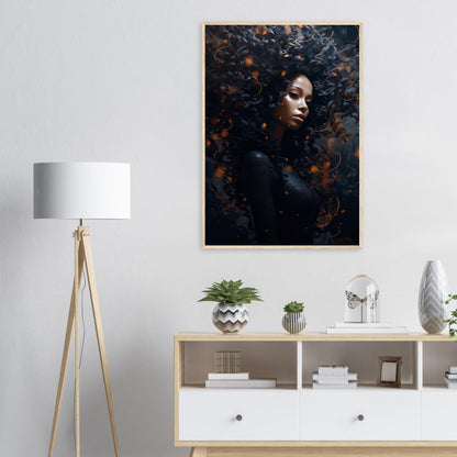 Golden Dark, Poster mit Holzrahmen - Stiers Beste