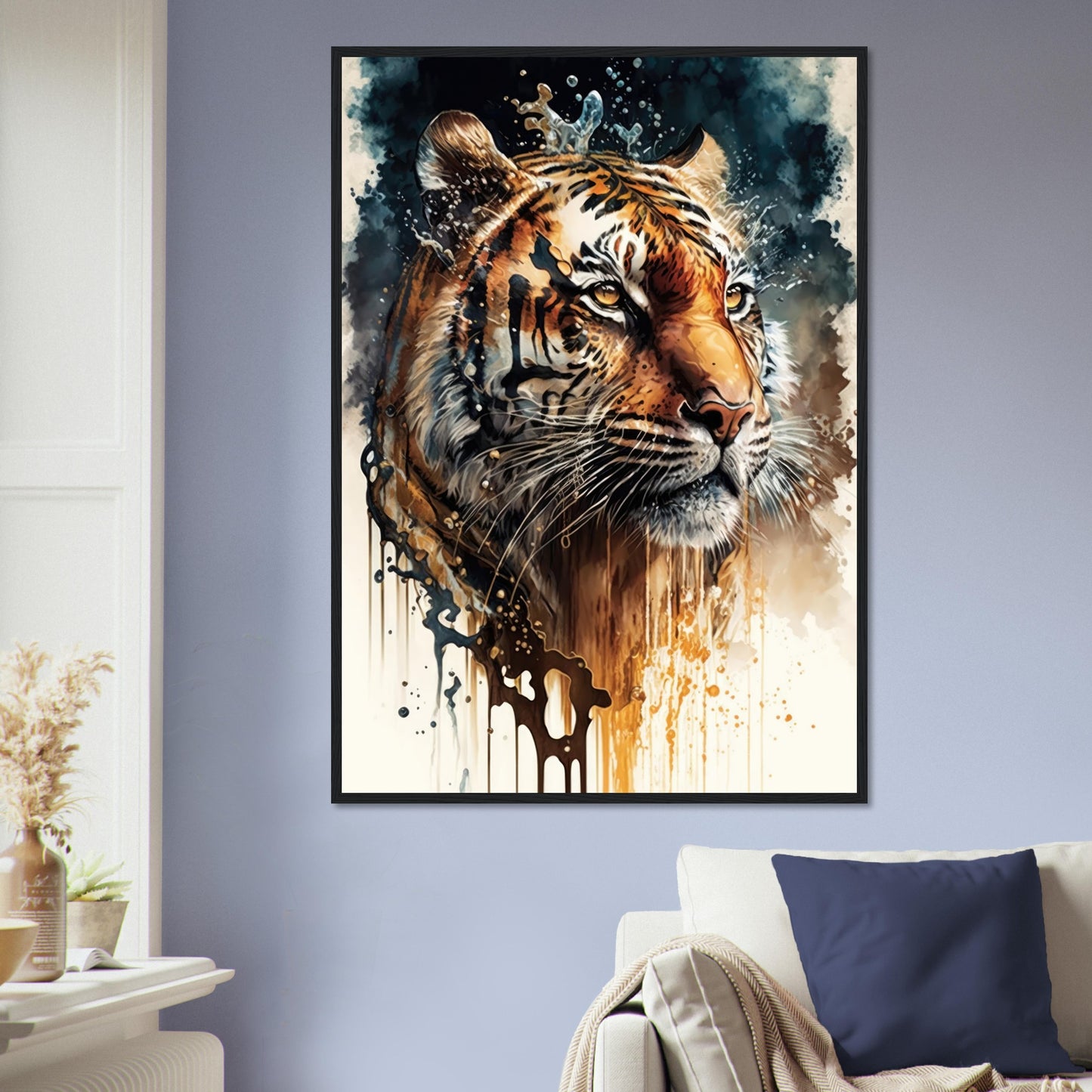 Tigeressenz, Poster mit Holzrahmen - Stiersbeste