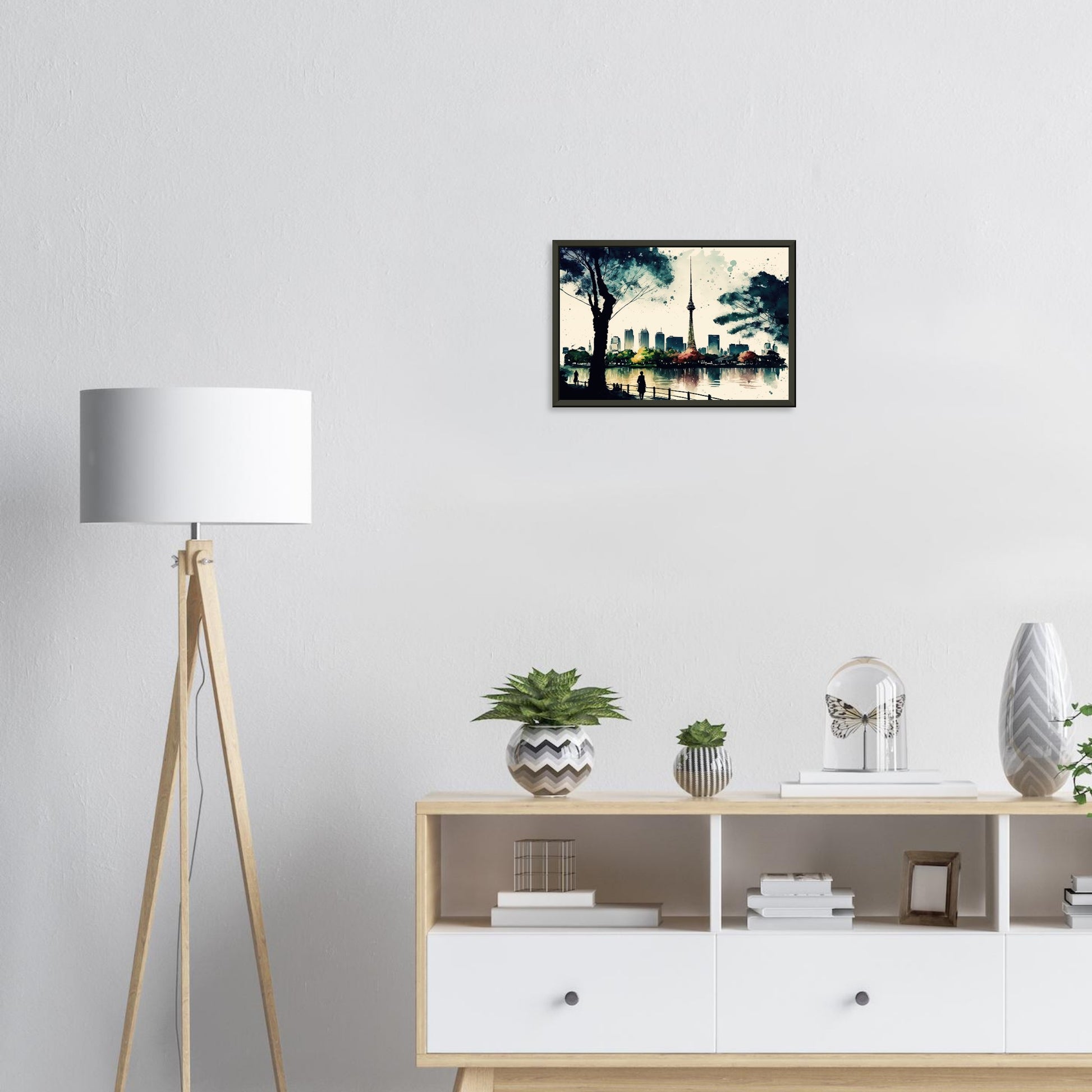 Ruhiges Tokyo, Poster mit Alurahmen - Stiersbeste