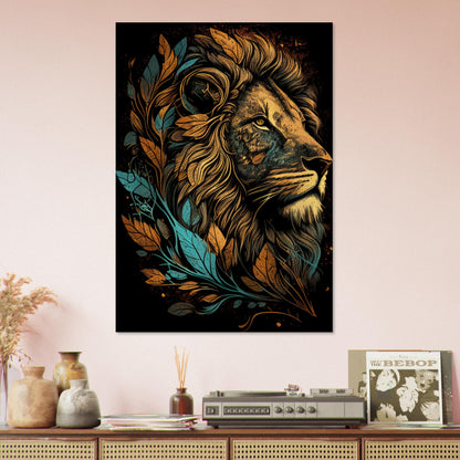Leaf Lion, Aluminiumdruck - Stiersbeste