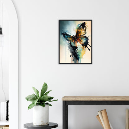Magical Butterfly, Poster mit Holzrahmen - Stiersbeste