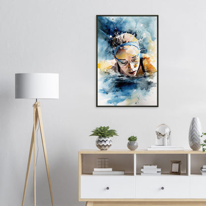 Wassertanz, Poster mit Alurahmen - Stiersbeste