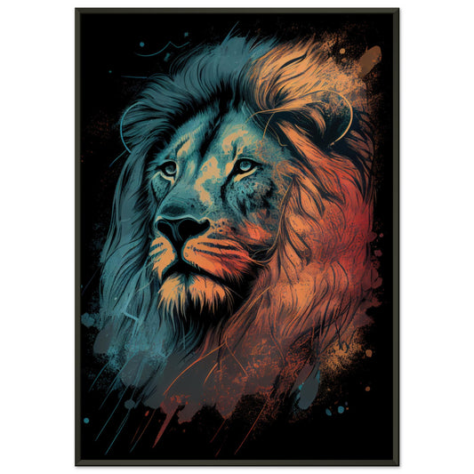 Eyes of the King, Poster mit Alurahmen - Stiersbeste