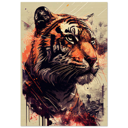 Geheimnisse des Tigerblicks, Holzdruck - Stiersbeste