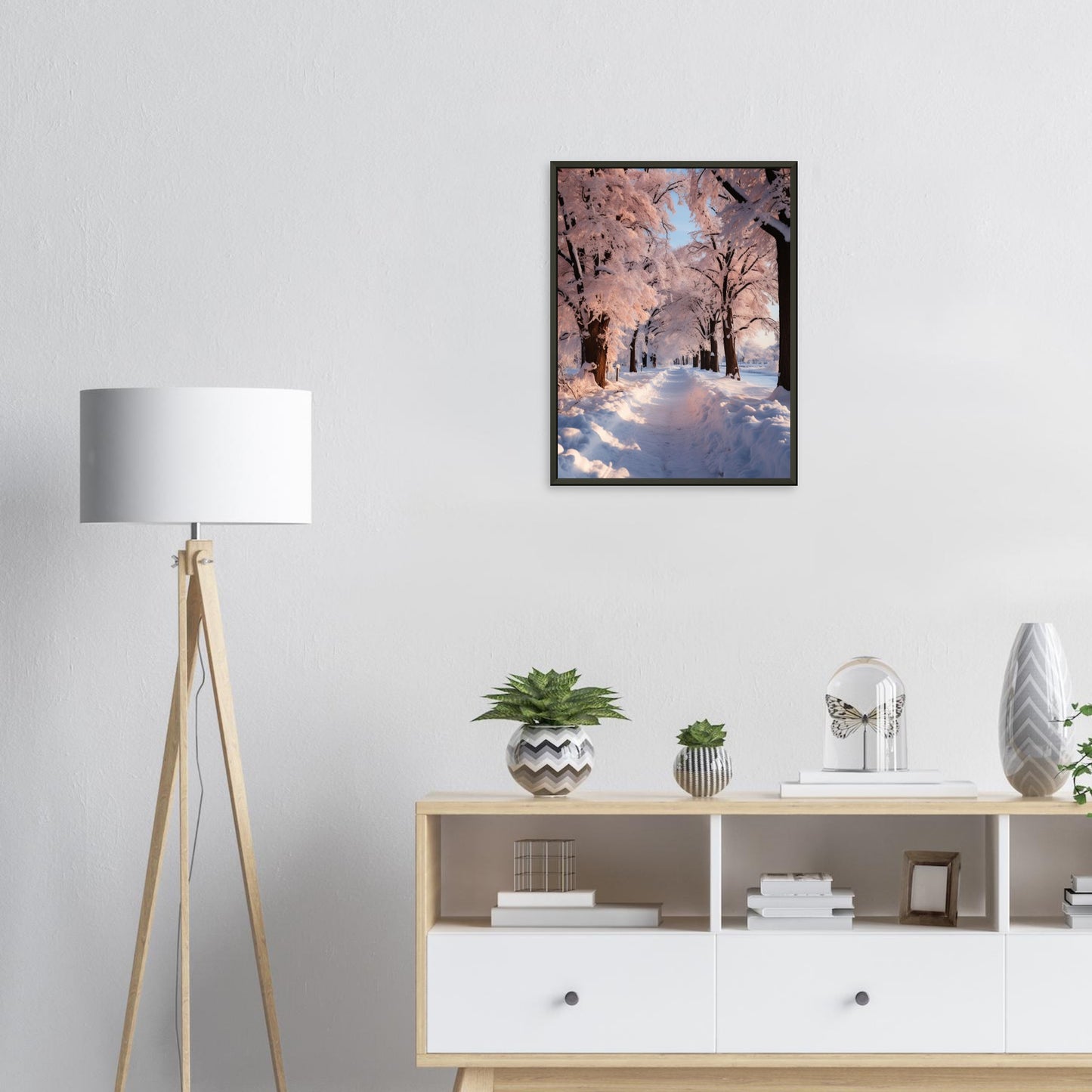 Winterlandschaft, Poster mit Alurahmen - Stiers Beste