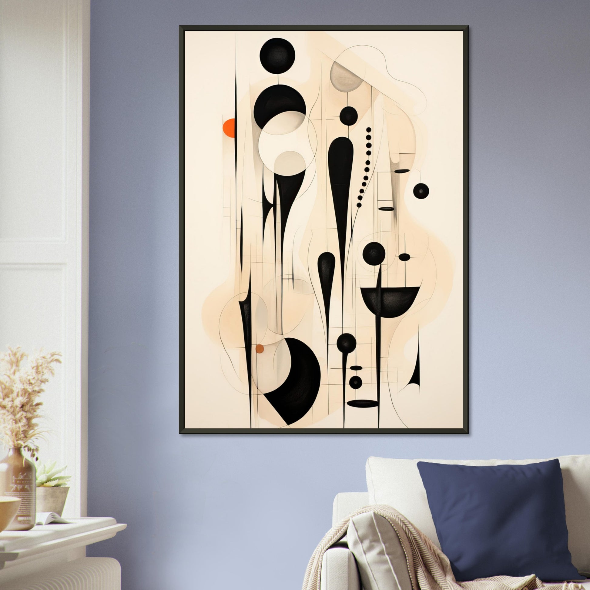 Form in Schwarz, Poster mit Alurahmen - Stiers Beste
