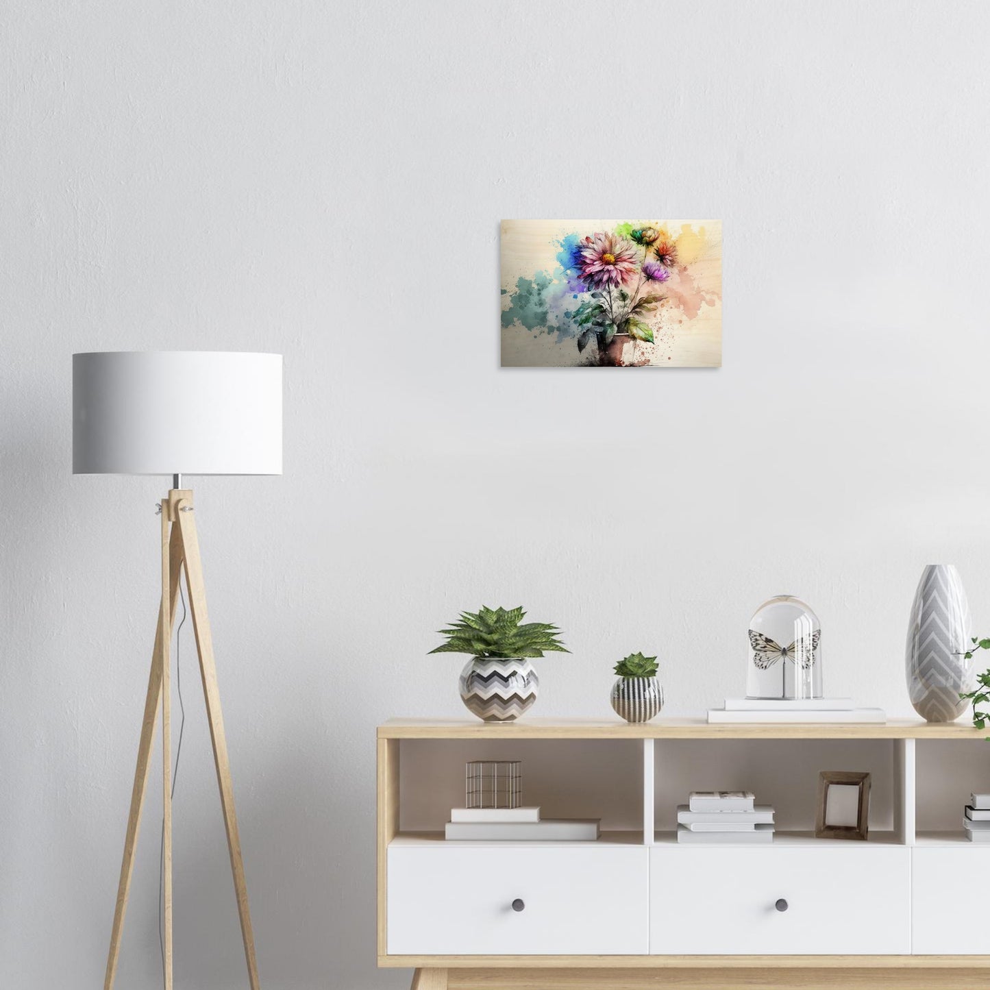 Fließende Blumenmelodie, Holzdruck - Stiersbeste