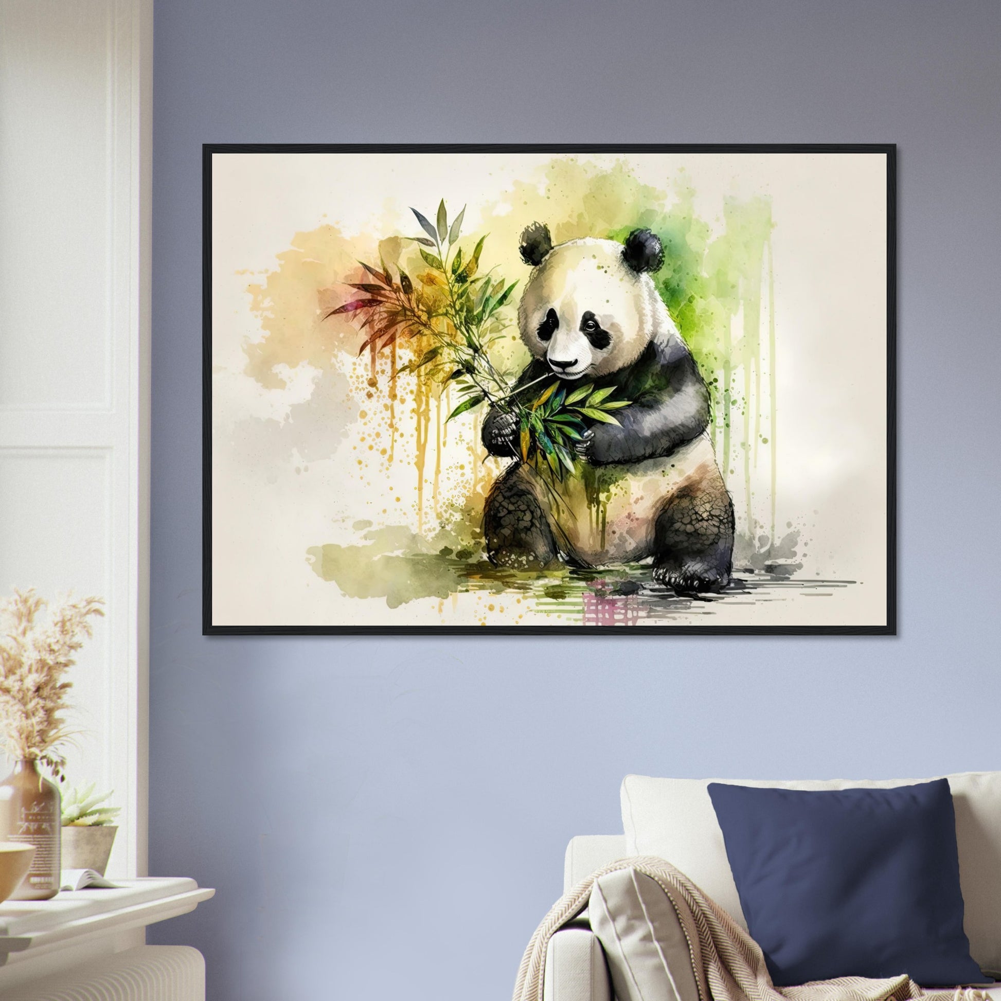 Panda Paradies, Poster mit Holzrahmen - Stiersbeste