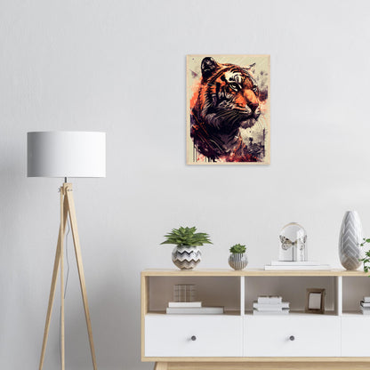 Geheimnisse des Tigerblicks, Poster mit Holzrahmen - Stiersbeste