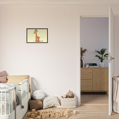 Die Giraffe, Poster mit Alurahmen - Stiersbeste