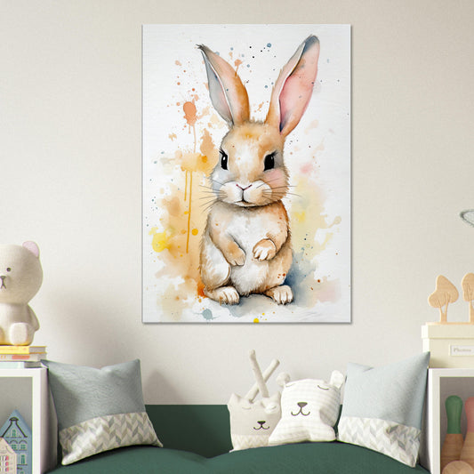 Knuddel der Hoppelhase, Leinwanddruck - Stiersbeste