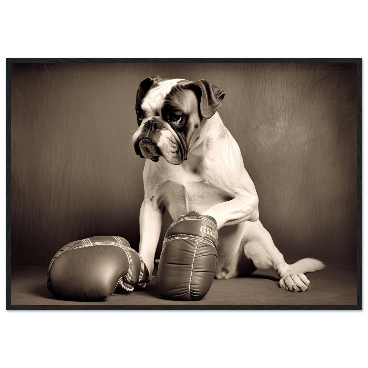 Take a break, Poster mit Holzrahmen - Stiersbeste