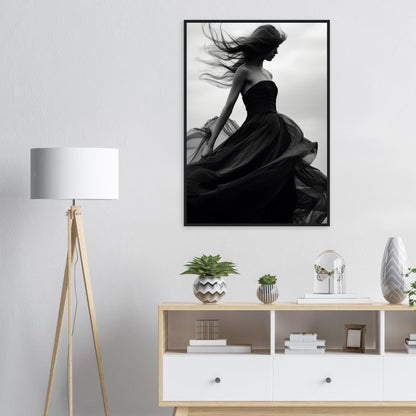Eleganz im Wind, Poster mit Holzrahmen - Stiers Beste