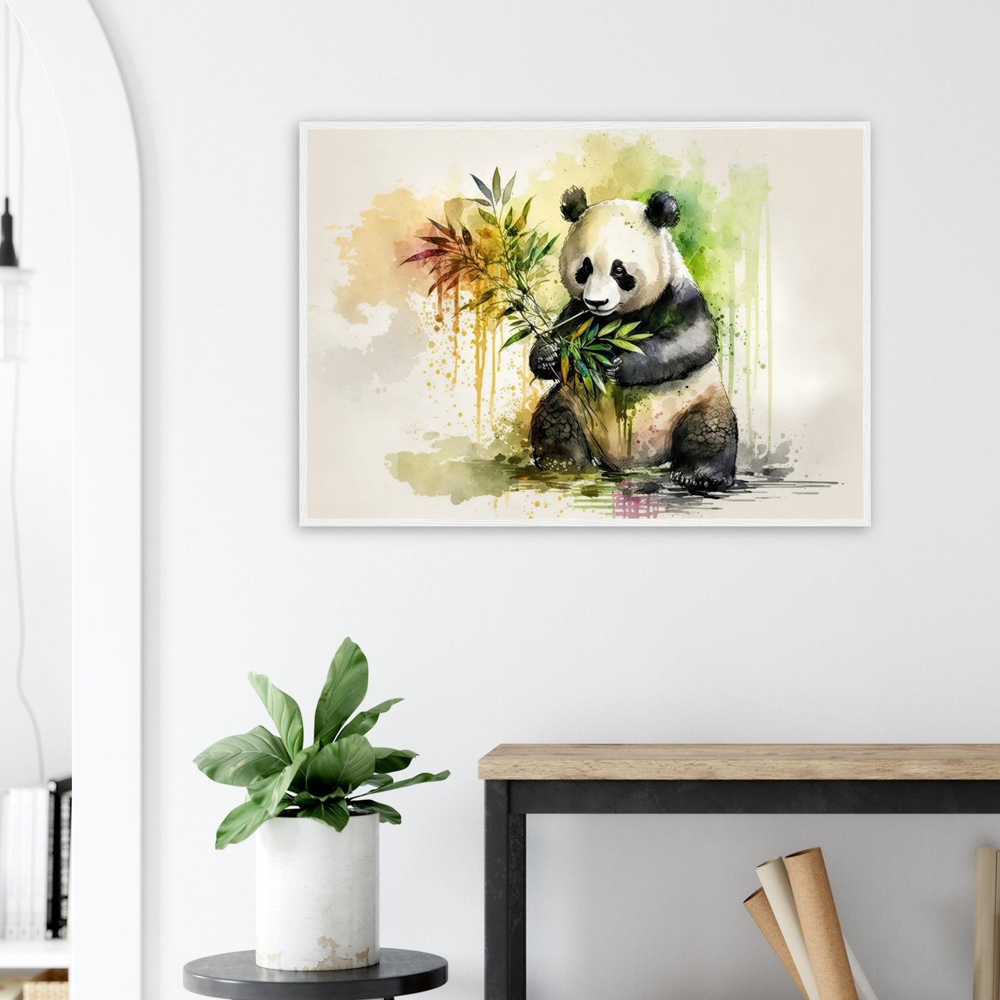 Panda Paradies, Poster mit Holzrahmen - Stiersbeste