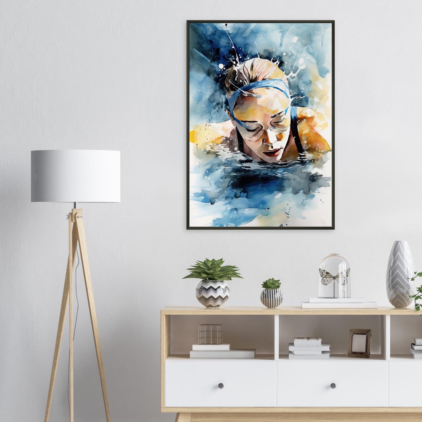 Wassertanz, Poster mit Alurahmen - Stiersbeste