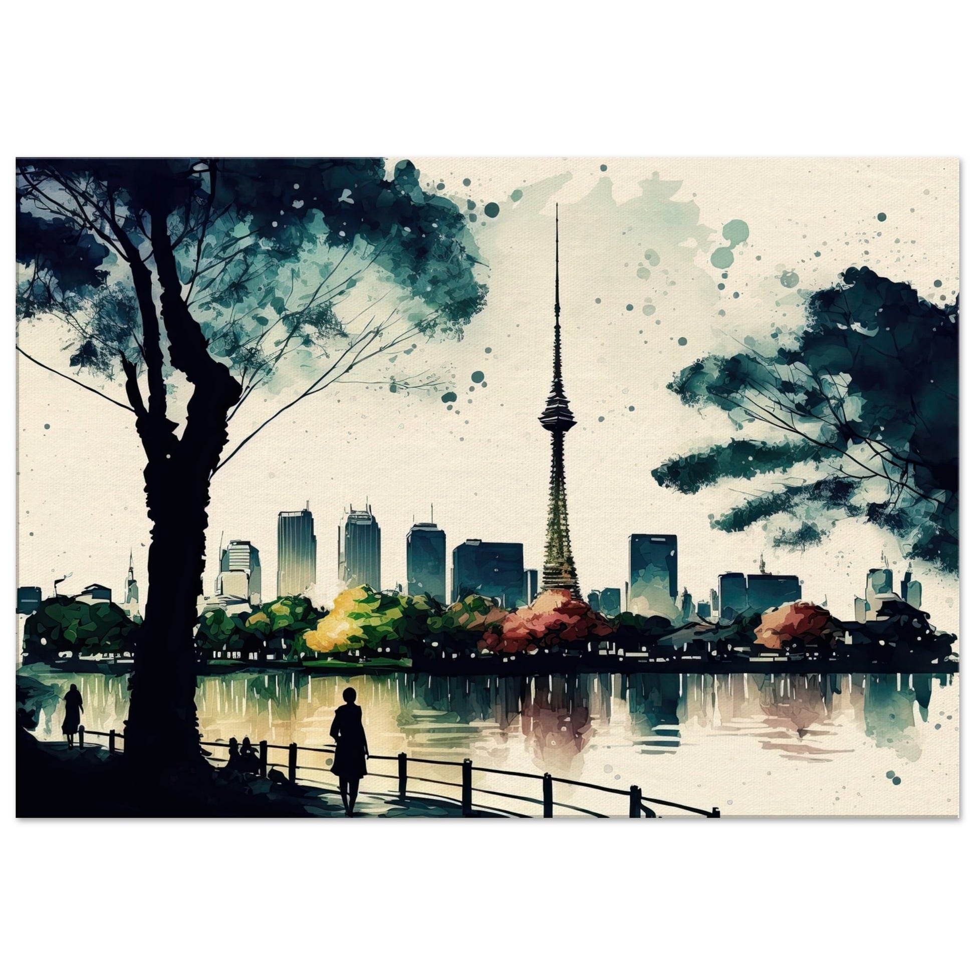 Ruhiges Tokyo, Leinwanddruck - Stiersbeste