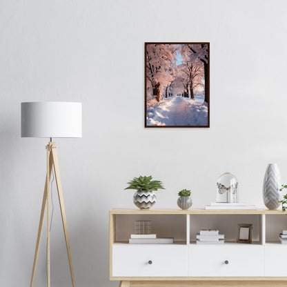 Winterlandschaft, Poster mit Holzrahmen - Stiers Beste