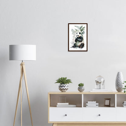 Happy Eating, Poster mit Holzrahmen - Stiersbeste