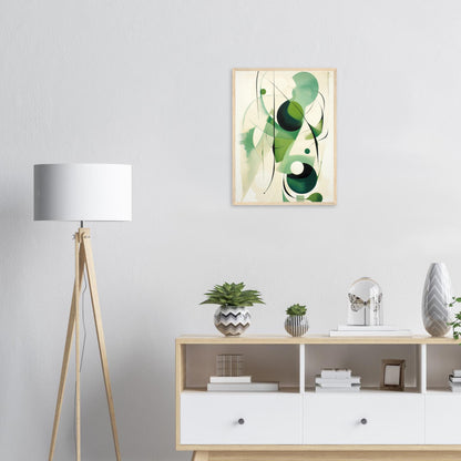Green Bubble, Poster mit Holzrahmen - Stiers Beste