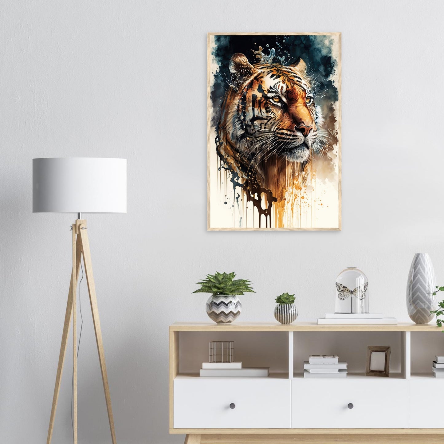 Tigeressenz, Poster mit Holzrahmen - Stiersbeste