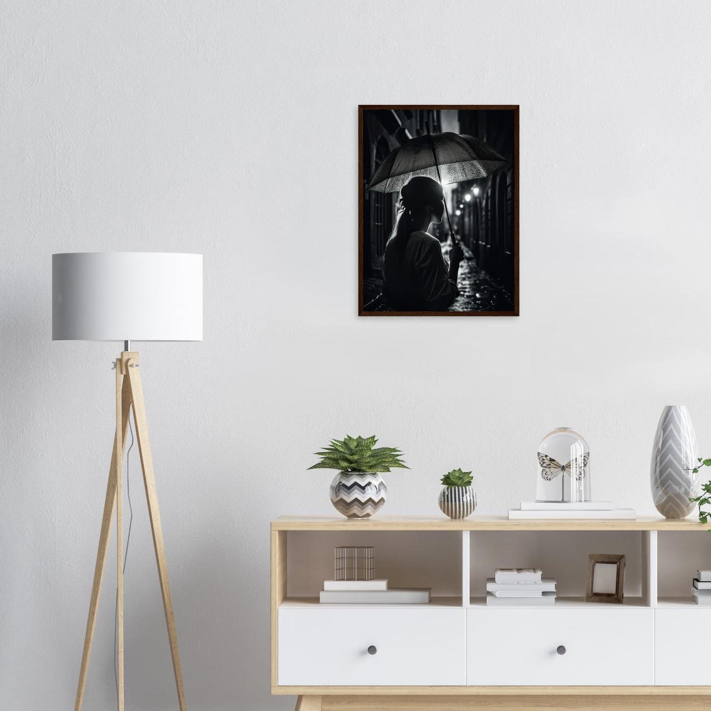 Funkeln der Nacht, Poster mit Holzrahmen - Stiersbeste