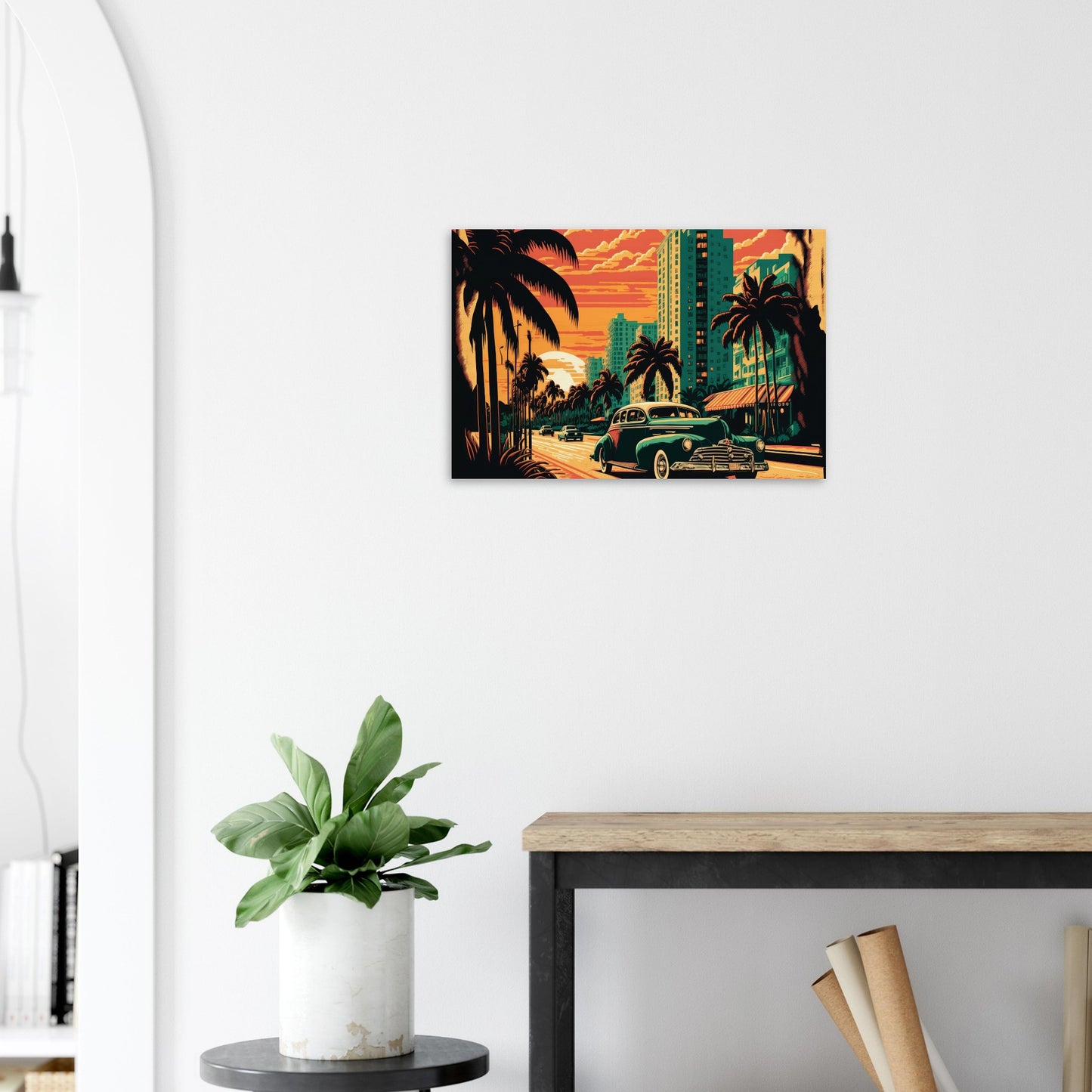 Retro Miami, Holzdruck - Stiersbeste