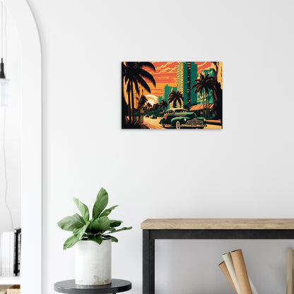 Retro Miami, Holzdruck - Stiersbeste
