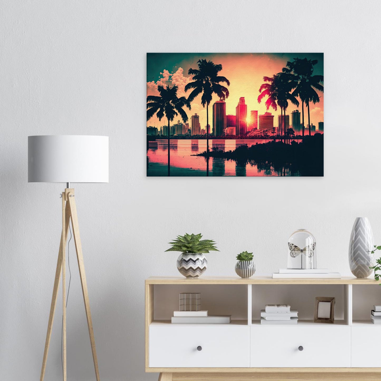 Miami Sunset, Leinwanddruck - Stiersbeste