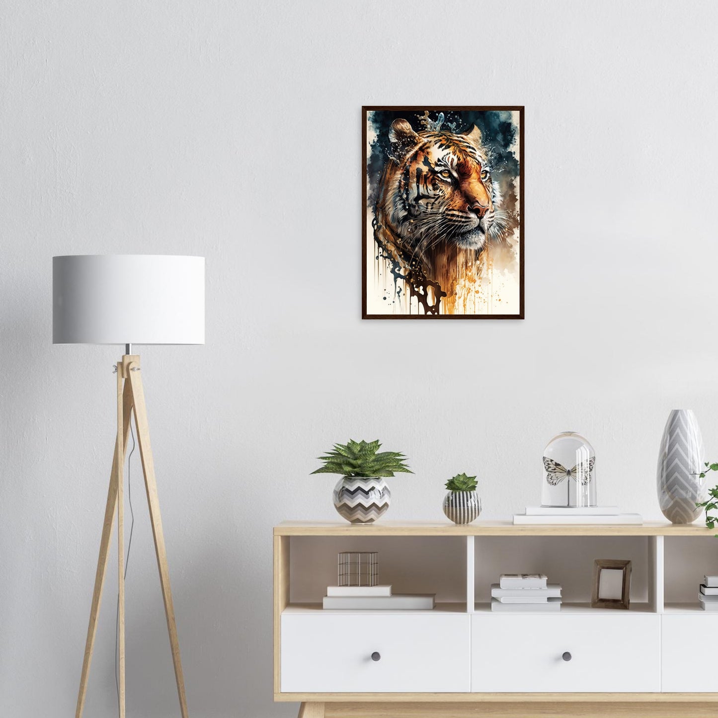 Tigeressenz, Poster mit Holzrahmen - Stiersbeste