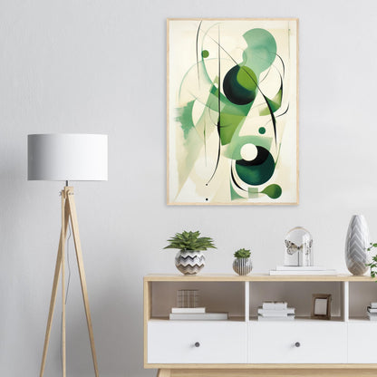 Green Bubble, Poster mit Holzrahmen - Stiers Beste