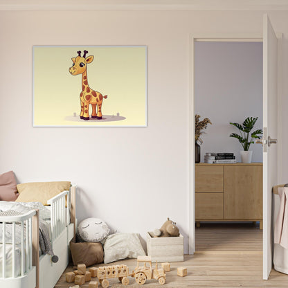 Die Giraffe, Poster mit Holzrahmen - Stiersbeste