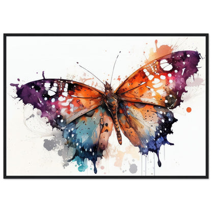 Wings of Color, Poster mit Holzrahmen - Stiersbeste