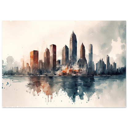 Cloudy Skyline, Aluminiumdruck - Stiersbeste
