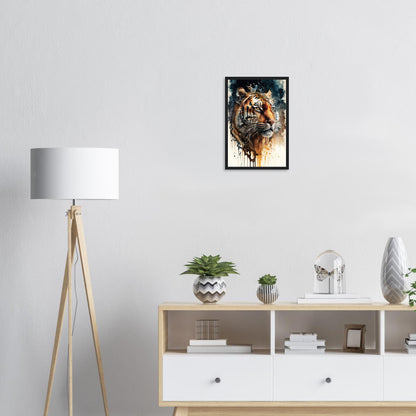Tigeressenz, Poster mit Holzrahmen - Stiersbeste