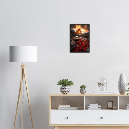 Sonnenuntergang in der Baumrkone, Poster mit Alurahmen - Stiers Beste