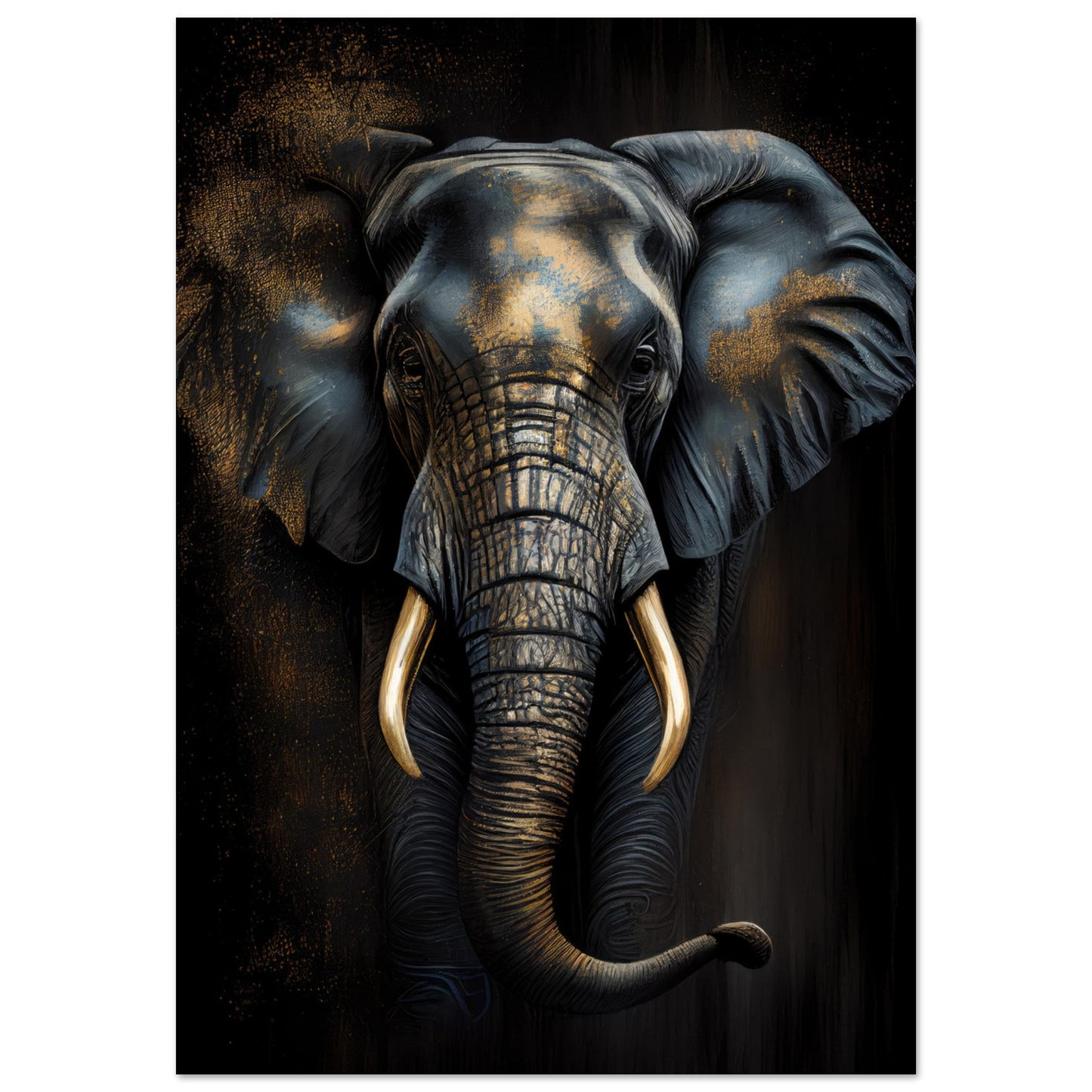 Der glanzvolle Elefant, Aluminiumdruck - Stiersbeste