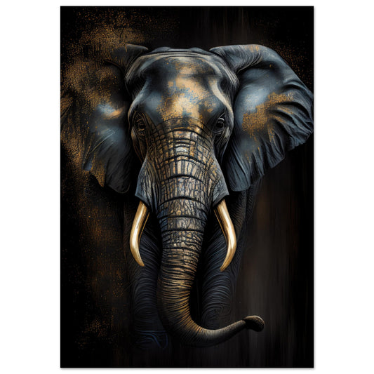 Der glanzvolle Elefant, Aluminiumdruck - Stiersbeste