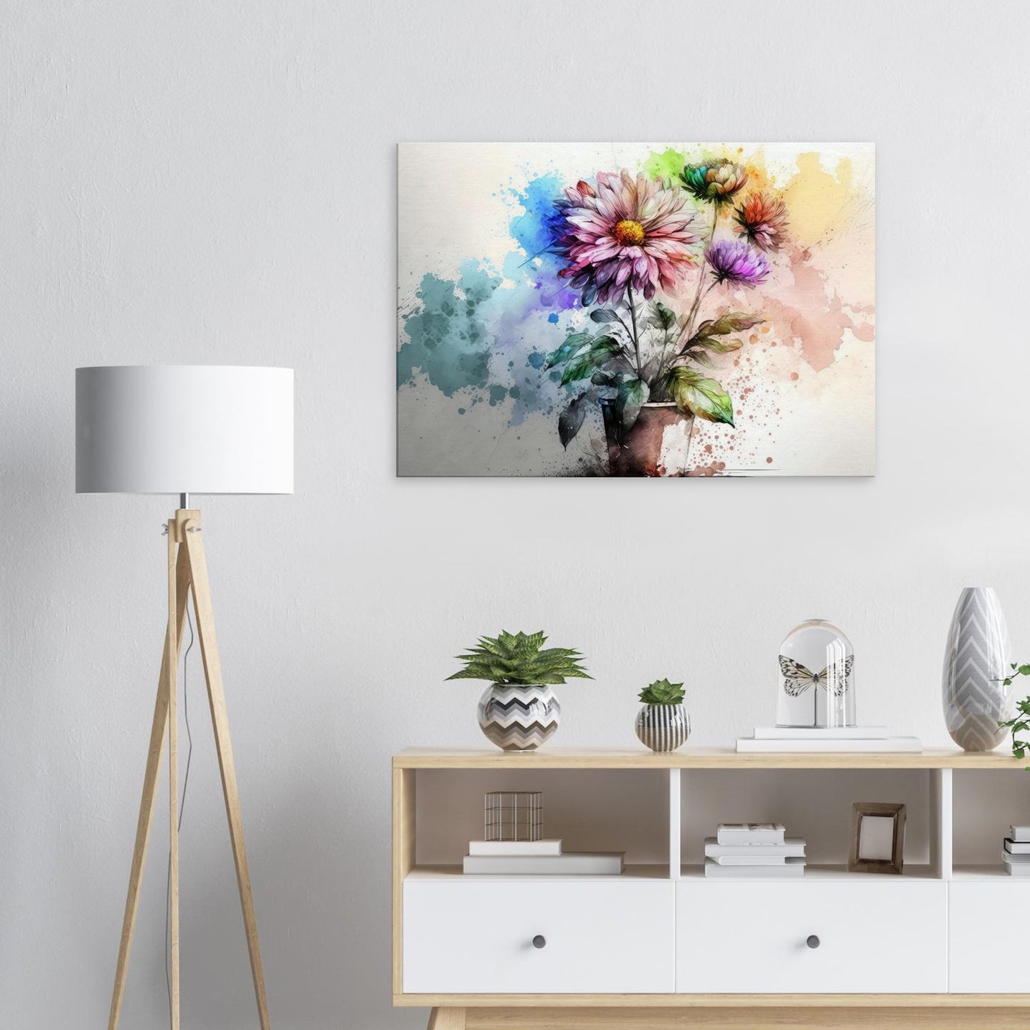 Fließende Blumenmelodie, Leinwanddruck - Stiersbeste