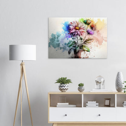 Fließende Blumenmelodie, Leinwanddruck - Stiersbeste