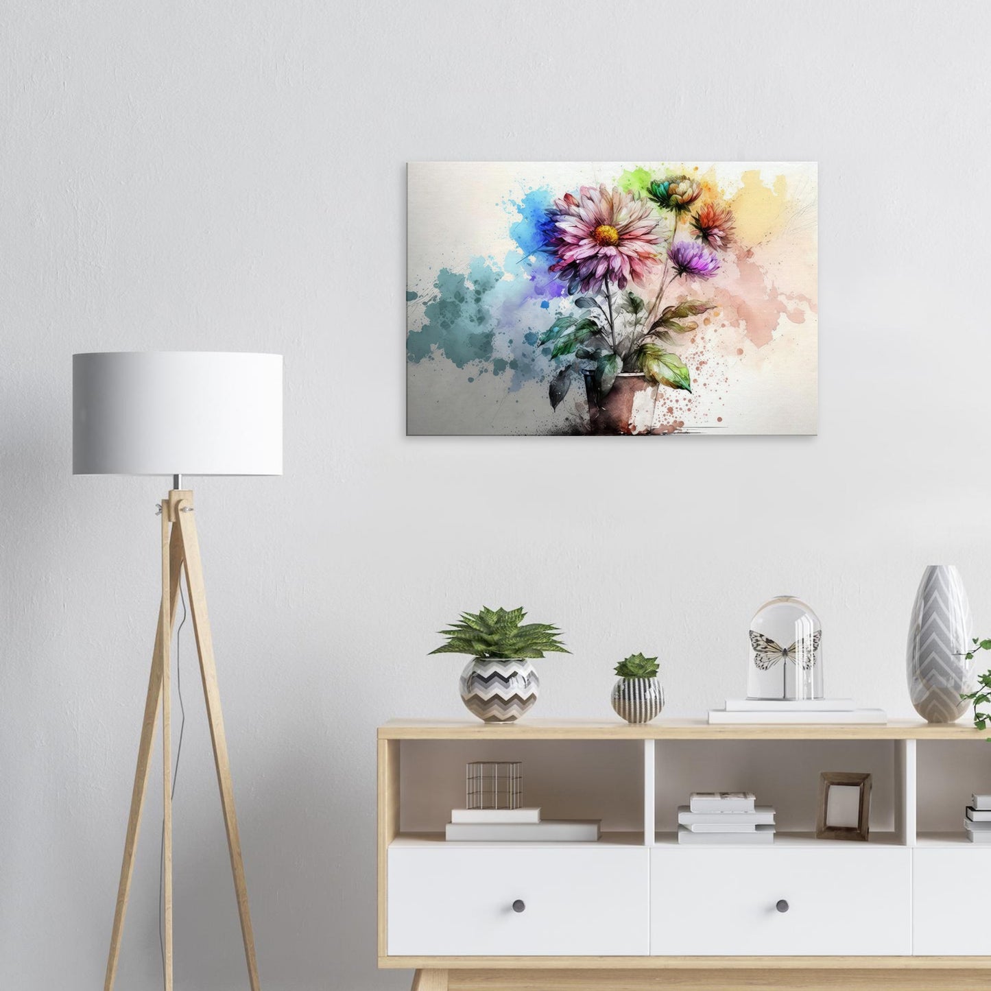 Fließende Blumenmelodie, Leinwanddruck - Stiersbeste