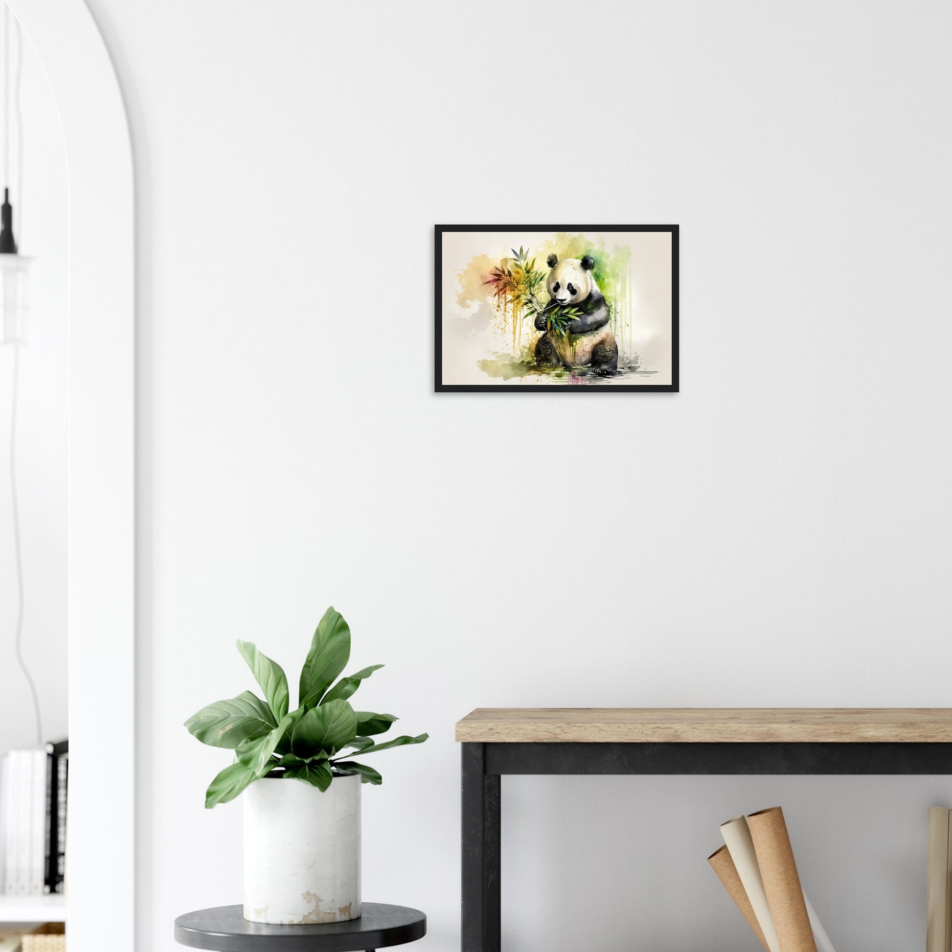 Panda Paradies, Poster mit Holzrahmen - Stiersbeste