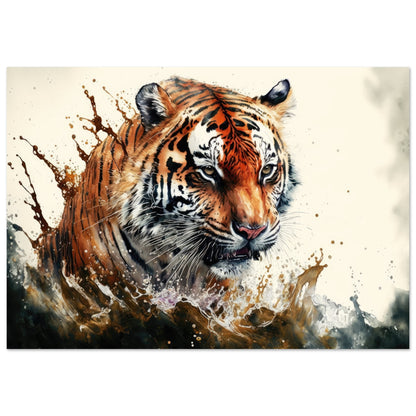 Tiger Splash, Aluminiumdruck - Stiersbeste