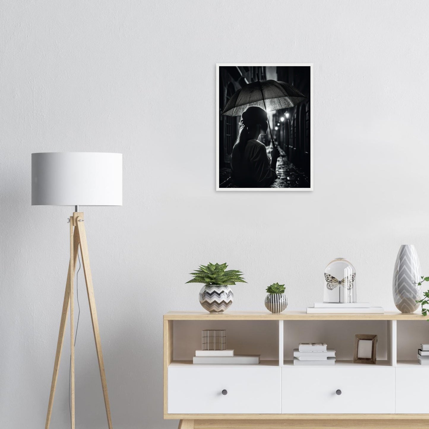 Funkeln der Nacht, Poster mit Holzrahmen - Stiersbeste