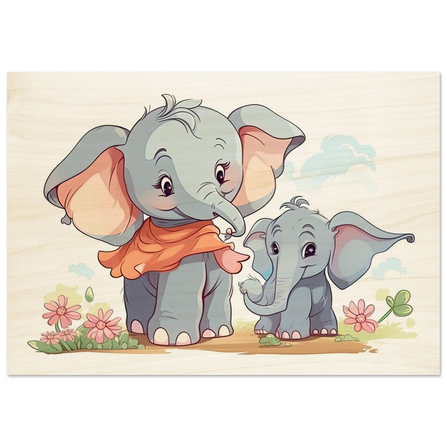 Elephant Cutie, Holzdruck - Stiersbeste